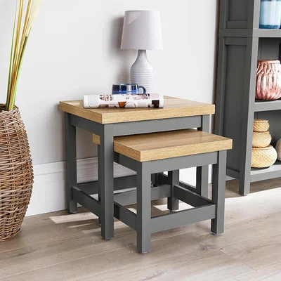 The Range Avon Nest of 2 Tables - Graphite