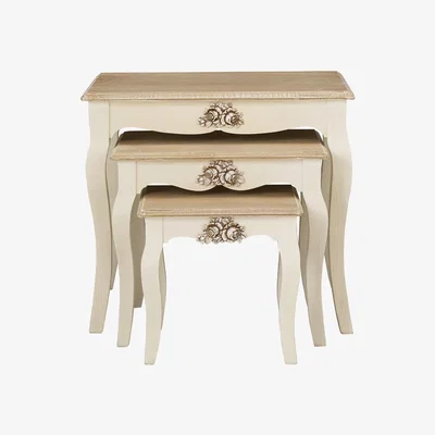 The Range Juliette Nest of 3 Tables - Cream