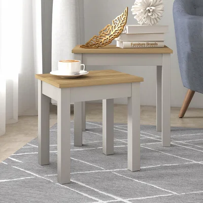 The Range Molton Nesting Tables - Light Grey