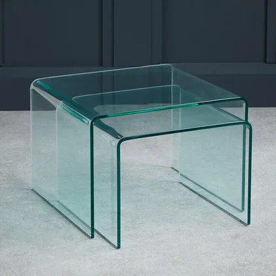 The Range Nest of 2 Azurro Glass Tables