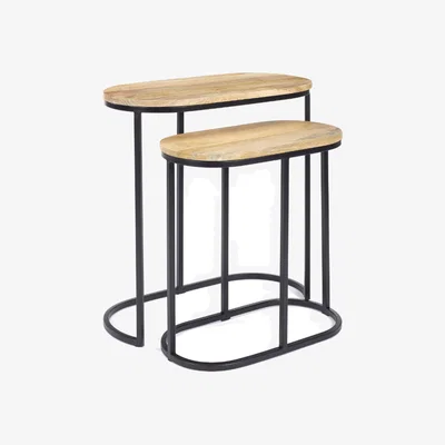 The Range Oval Nest Of Three 2 Tables  - Brown