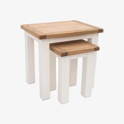 The Range Lovere Nest of Tables - Set of 2 - Off White