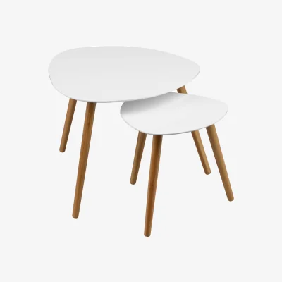 The Range Nostra Nest Of 2 Tables - White, Natural