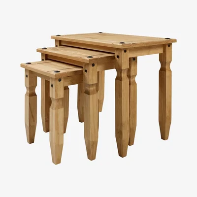 The Range Corona Piccolo Nest of Tables - Antique Wax
