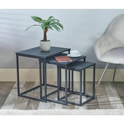 The Range Set Of 3 Black Nest Tables - Black