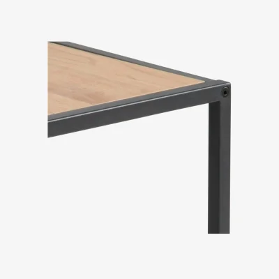 The Range Wyld Haus El Paso Nesting Tables Set of 2 - Black Metal Frame, Wild Oak Tops - Natural