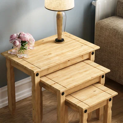 The Range Corona Set of 3 Nesting Tables - Pine