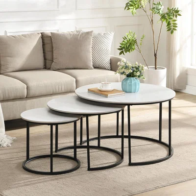The Range Orbis Nest of Tables - Set of 3 - White