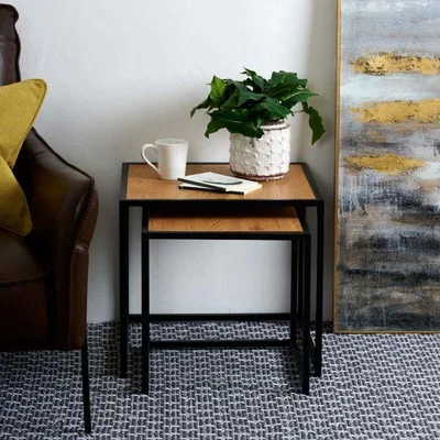 Woods Furniture Industrial Light Nest of Tables