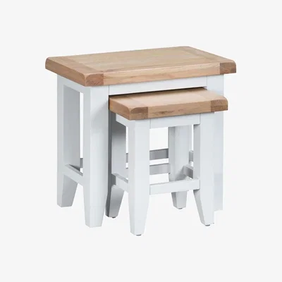 Woods Furniture Tetbury Painted Oak Nest of 2 Tables
