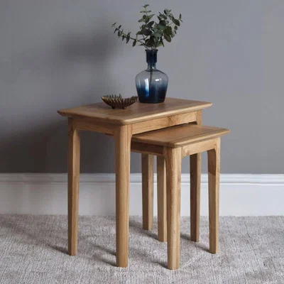 Woods Furniture Trento Oak Nest of 2 Tables