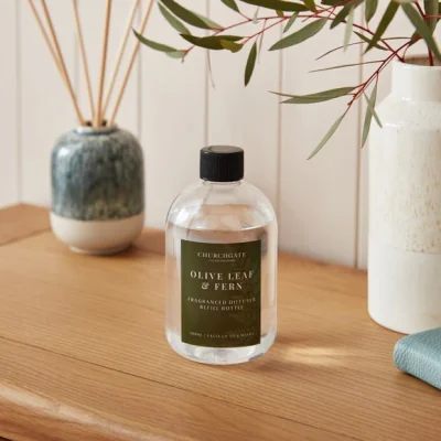 Dunelm Churchgate Olive Leaf & Fern Diffuser Refill Green