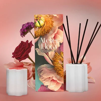 Dunelm Aromatherapy Co Atelier Flora Vanilla and Peach Blossom Diffuser White