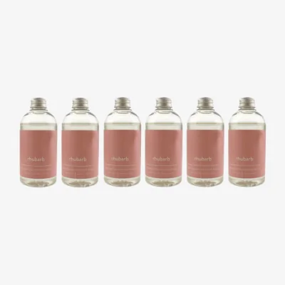 Dunelm Set of 6 Rhubarb Diffuser Refill 240ml Pink