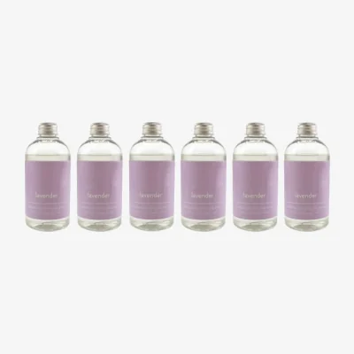 Dunelm Pack of 6 Lavender 250ml Diffuser Refills Clear