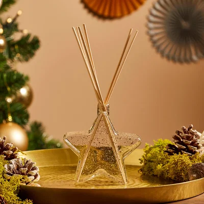 Dunelm Cashmere & Amber Star-Shaped Diffuser Clear