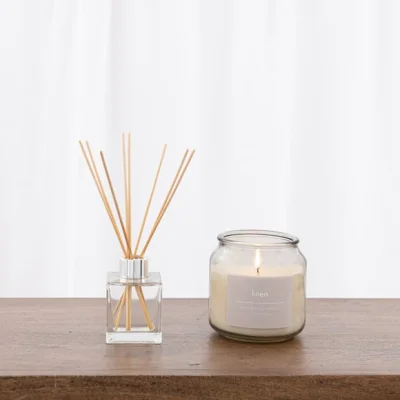 Dunelm Linen 100ml Diffuser and Jar Candle Clear