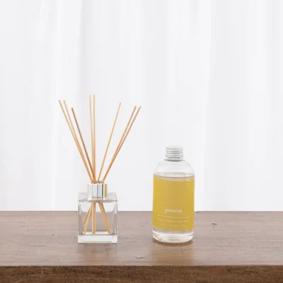 Dunelm 100ml Jasmine Diffuser and 250ml Refill Clear