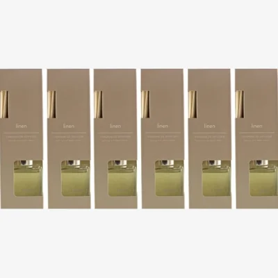 Dunelm Set of 9 Linen 100ml Diffusers Clear