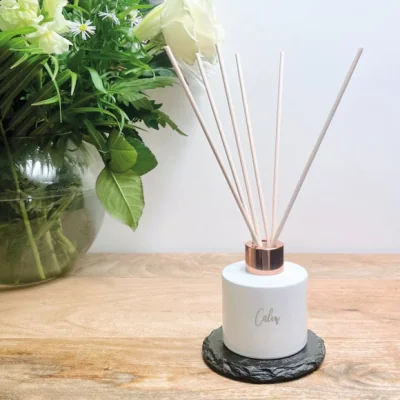 Dunelm Atelier 38 Calm Spa Range Engraved Diffuser White