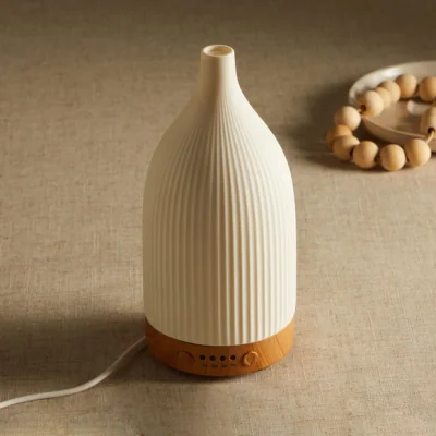 Dunelm White Ceramic Electric Diffuser White/Brown
