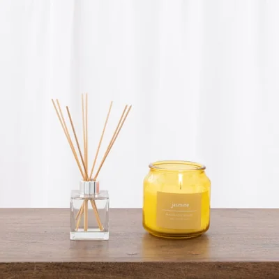 Dunelm Jasmine 100ml Diffuser and Jar Candle Clear