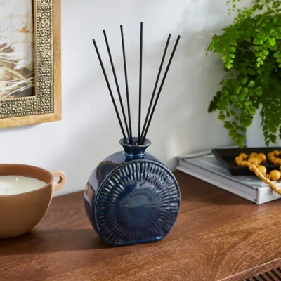 Dunelm Global Zen Black Pepper & Sage Diffuser Blue