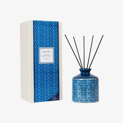 Dunelm Fired Earth Ceramic Assam and White Cedar Diffuser Blue