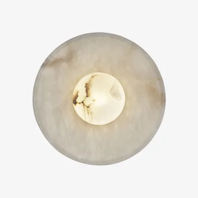 Industville Alabaster Stone Diffuser Wall Light - 10 inch - White
