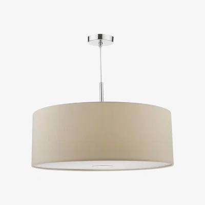 Knees dar lighting Ron1729 Ronda 60cm 3 Light Pendant Ecru With Diffuser