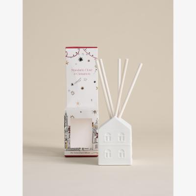 Marks & Spencer M&S Collection Mandarin Clove & Cinnamon Pre-Scented Reed Townhouse Diffuser - Red Mix, Red Mix