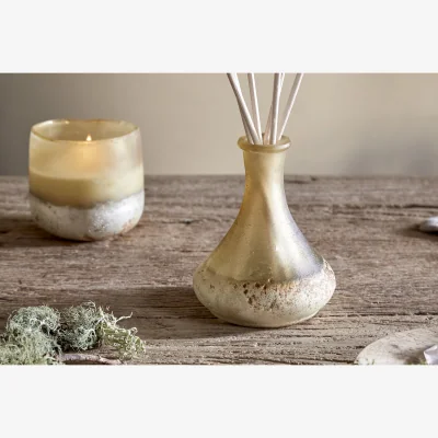 Nkuku nkuku Oakmoss & Rose Scented Reed Diffuser | Candles & Home Fragrance | Yellow | 200Ml