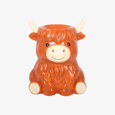 The Range Highland Cow Wax Warmer Oil Burner - Brown