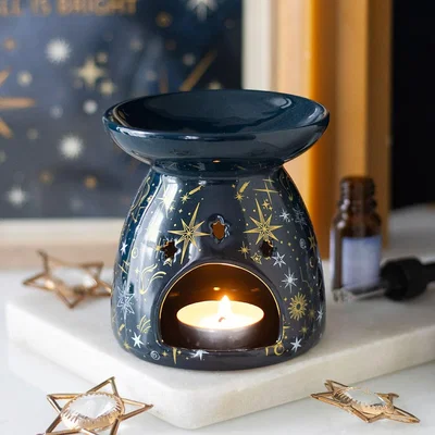 The Range Starry Night Oil Burner and Wax Warmer - Blue