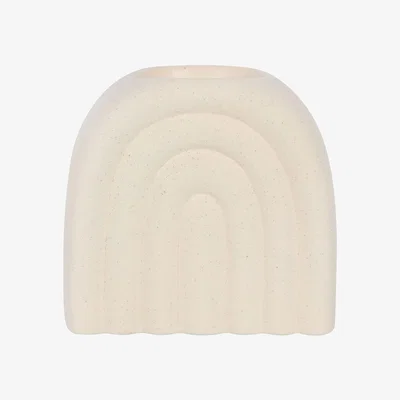 The Range Large Cream Speckle Arch Wax and Oil Burner - Cream
