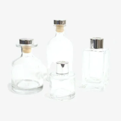 The Range Elegant Glass Reed Diffuser Bottle for Home Fragrances - White