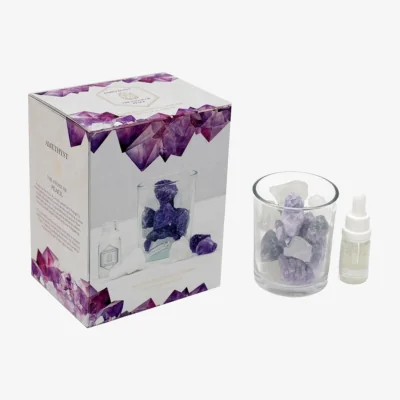 The Range Amethyst Crystal Oil Diffuser, Reusable Home Scenting Decor - Purple
