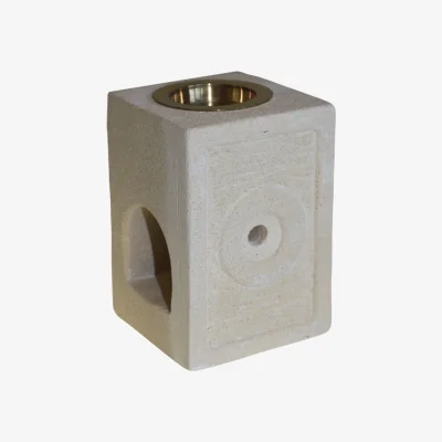 The Range Stone Oil Burner Square Moorish - White