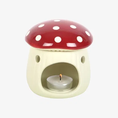 The Range Something Different Mushroom Oil Burner - Cream/Red