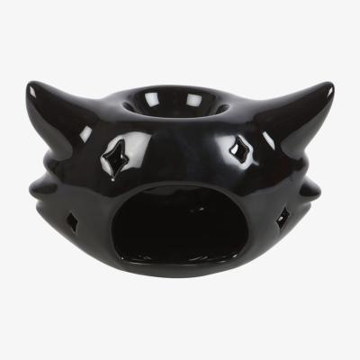 The Range Haunting Black Cat Ceramic Oil Burner For Halloween Decor - Black