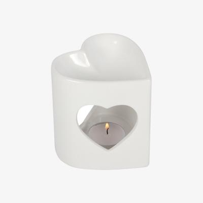 The Range Heart Cutout Oil Burner And Wax Melt Warmer - White