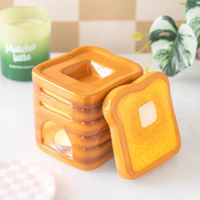 The Range Toast Stack Oil Burner and Wax Warmer - Brown