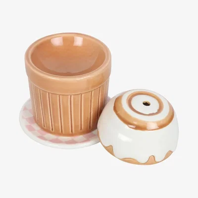 The Range Cinnamon Roll Oil Burner Sweet Tealight Scent Warmer - Brown