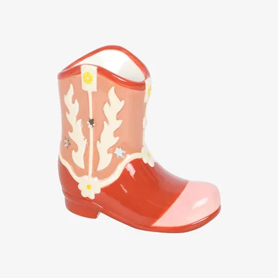 The Range Howdy Cowboy Boot Oil Burner and Wax Warmer - Pink