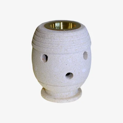 The Range Classic Indonesian Sandstone Oil Burner - White