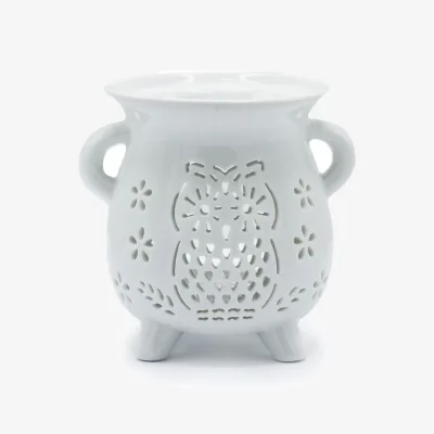 The Range Charming Owl Ceramic Oil Burner Diffuser - White