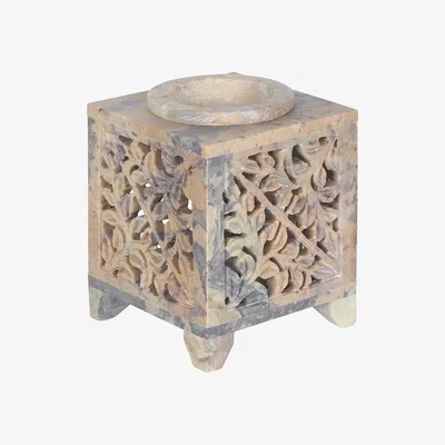 The Range Something Different Soapstone Moroccan Arch Oil Burner - Beige