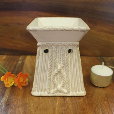 The Range Venetian Square Rope Design Oil Burner - White