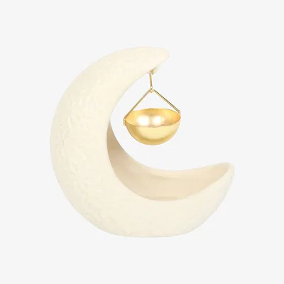 The Range Something Different Crescent Hanging Oil Burner - White/Gold