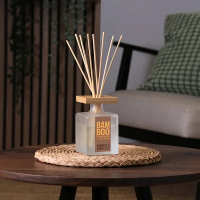 The Range Bamboo & Ginger Lily Fragrance Reed Diffuser - Frosted White